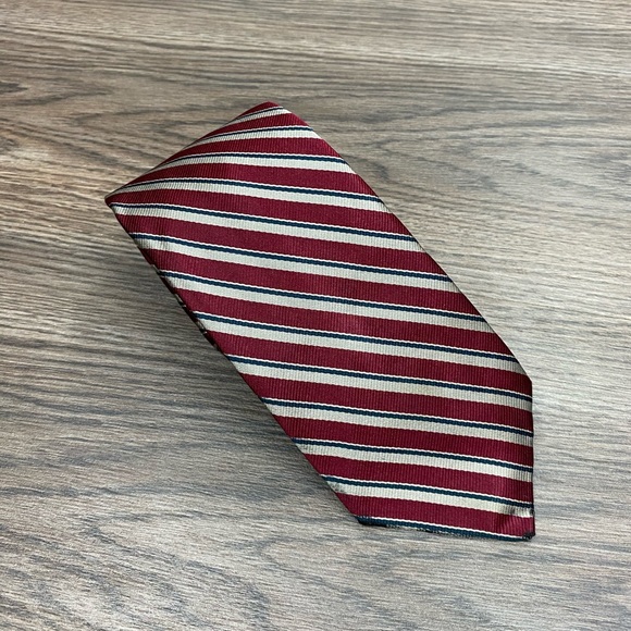 Jos. A. Bank Other - Jos A Bank Red, Grey & Navy Stripe Tie